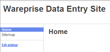 Wareprise Data Entry Site