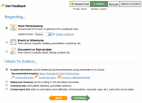 subject of feedback