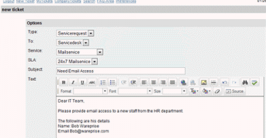 User service request