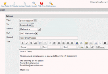 User service request
