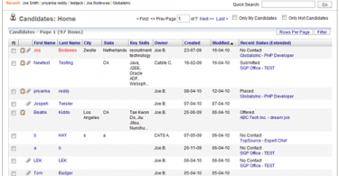 Applicant tracking system hiring