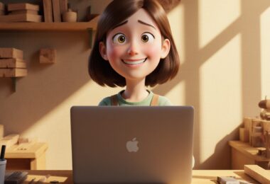 Sarah happily organized