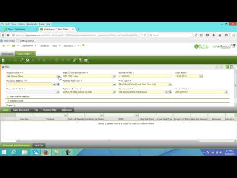 Demo Openbravo Commerce Suite - Sales Order