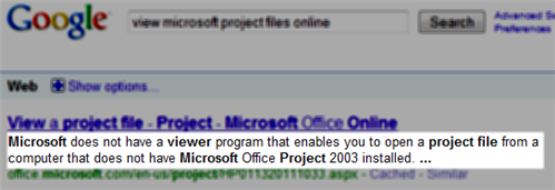 No Microsoft Project Viewer