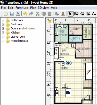 Sweet Home 3D user interface