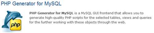 php generator for mysql logo