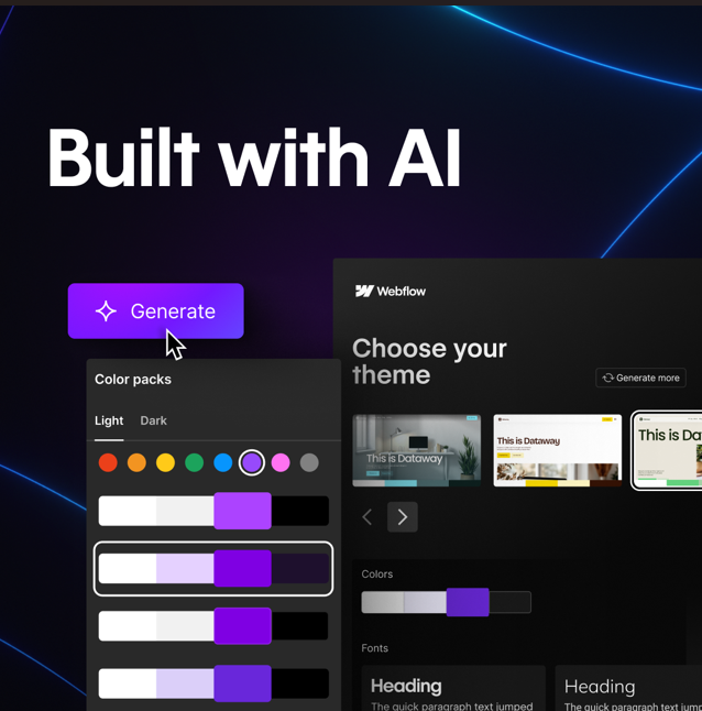 Introducing Webflow's AI Site Builder